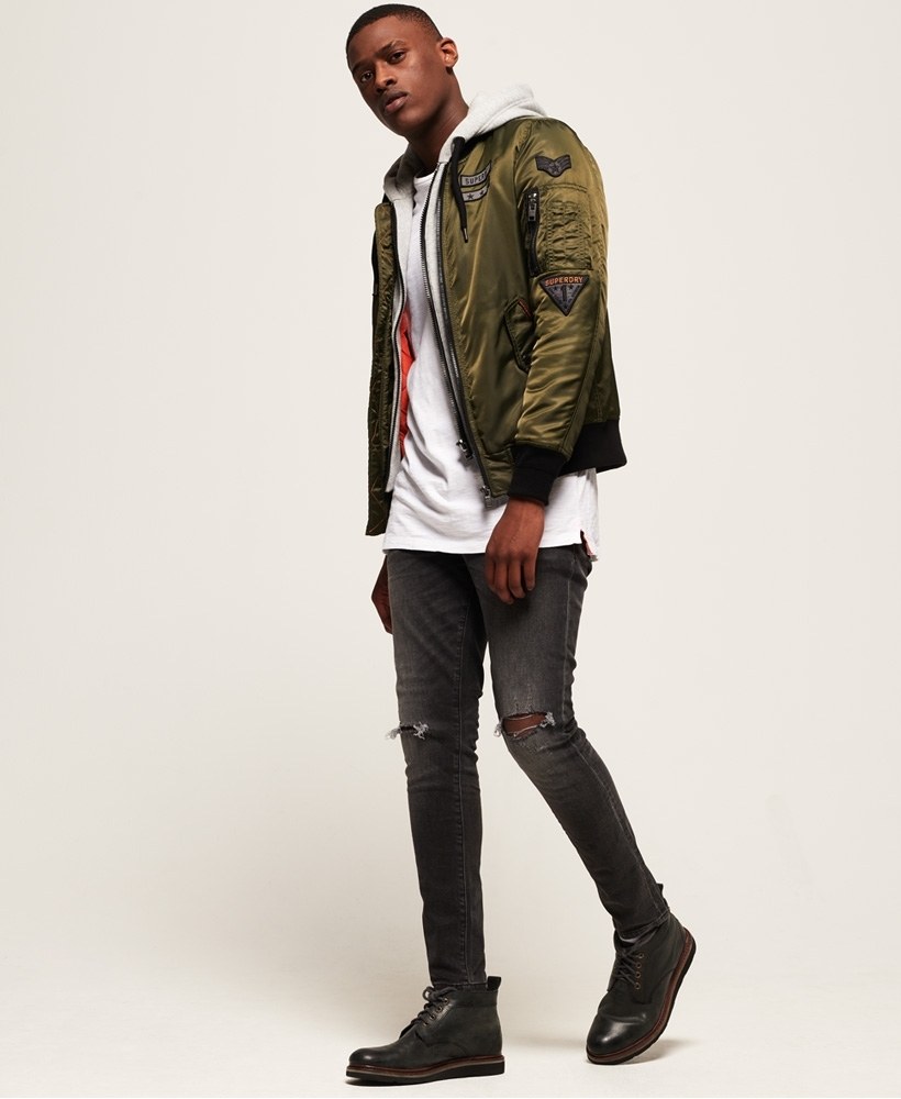 Superdry patch rookie flight bomber outlet