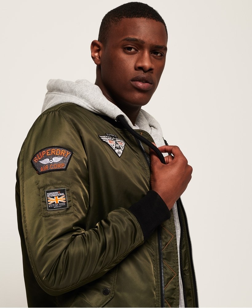 Superdry patch rookie flight bomber discount