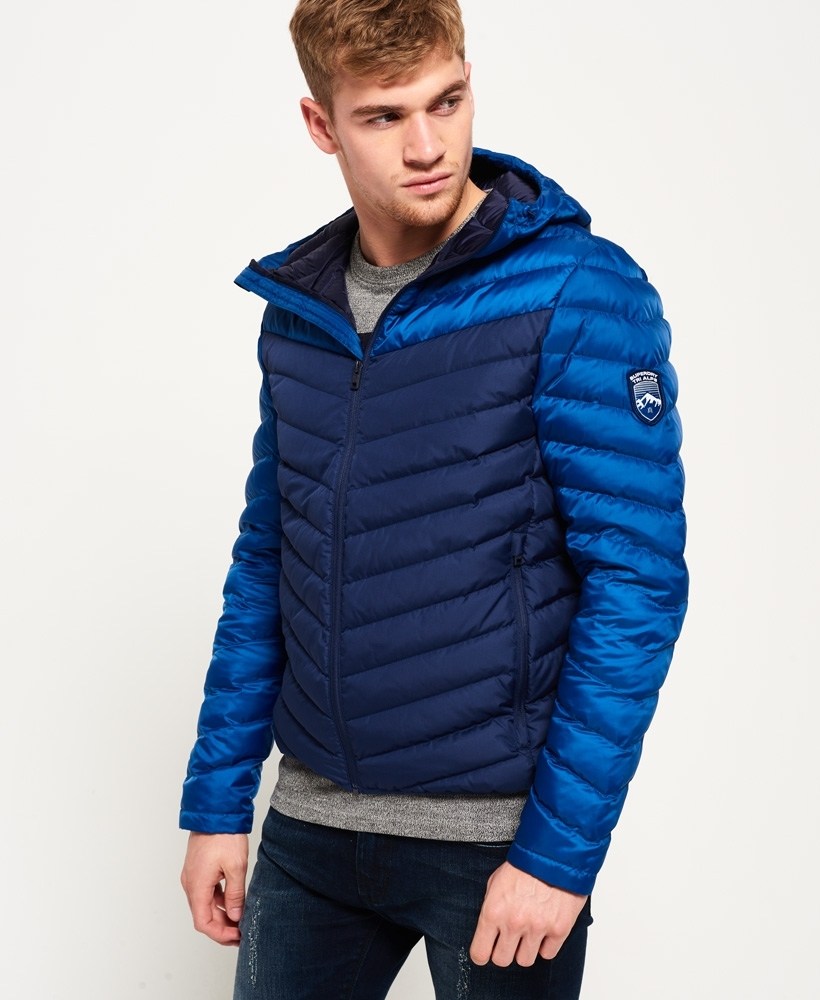 CHEVRON COLOUR BLOCK DOWN JKT