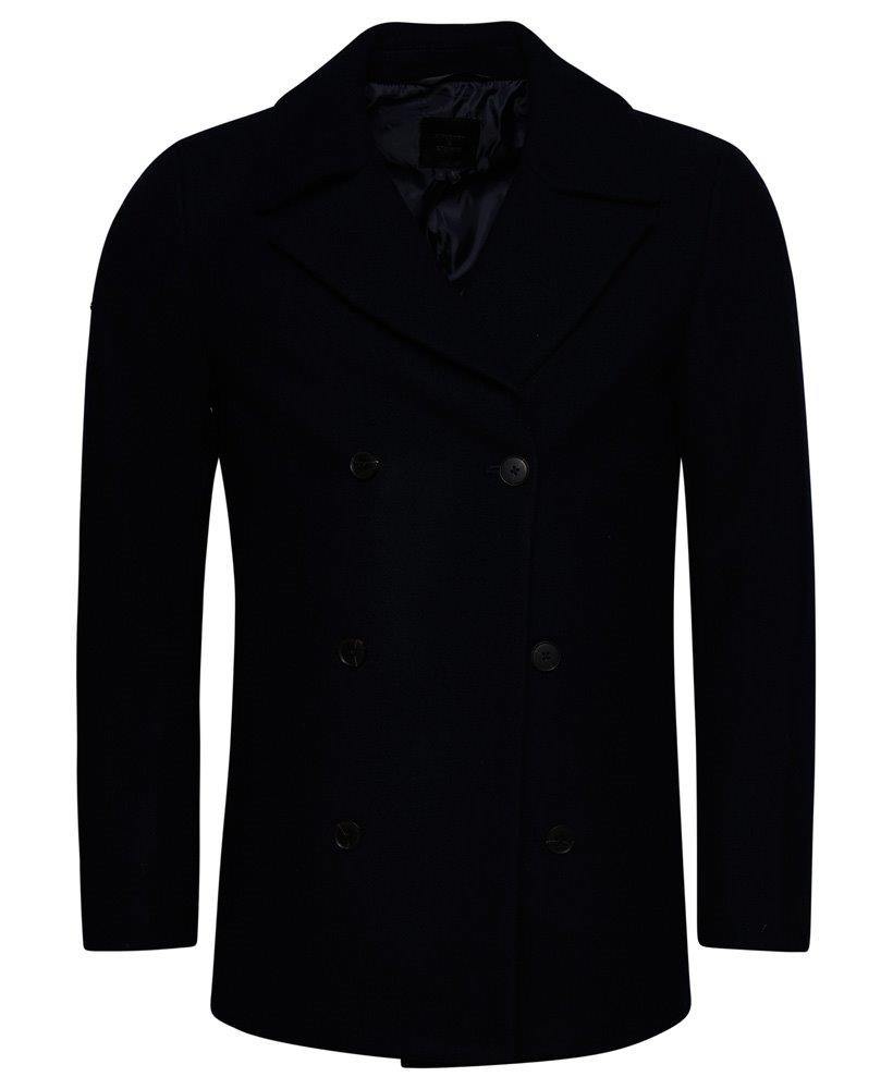 WOOL BLEND SHORT PEA COAT