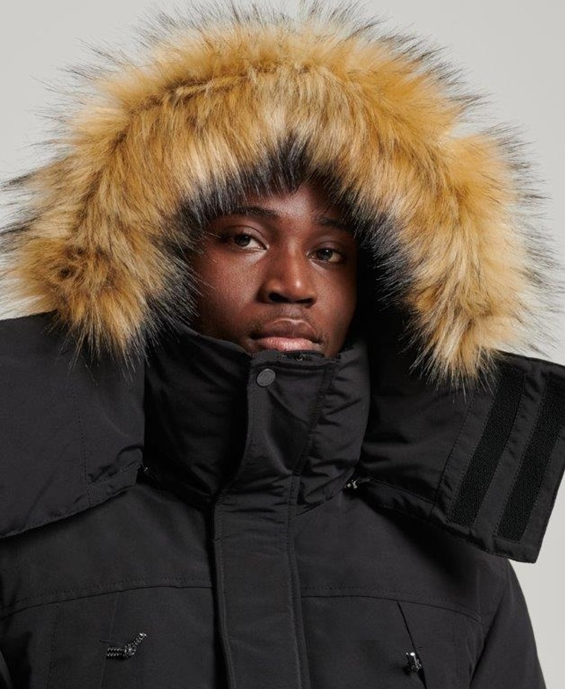 FAUX FUR HOODED EVEREST PARKA JACKET