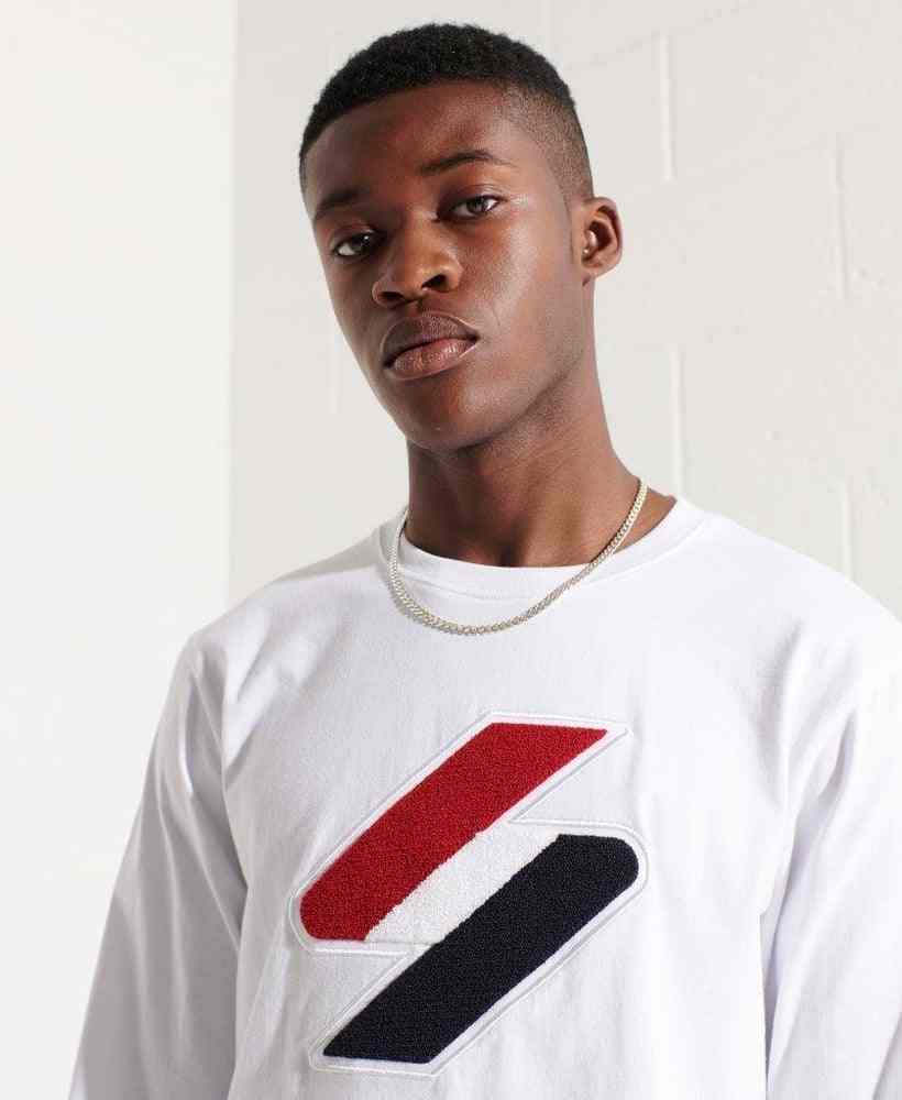 CODE LOGO CHENILLE LONG SLEEVED TOP