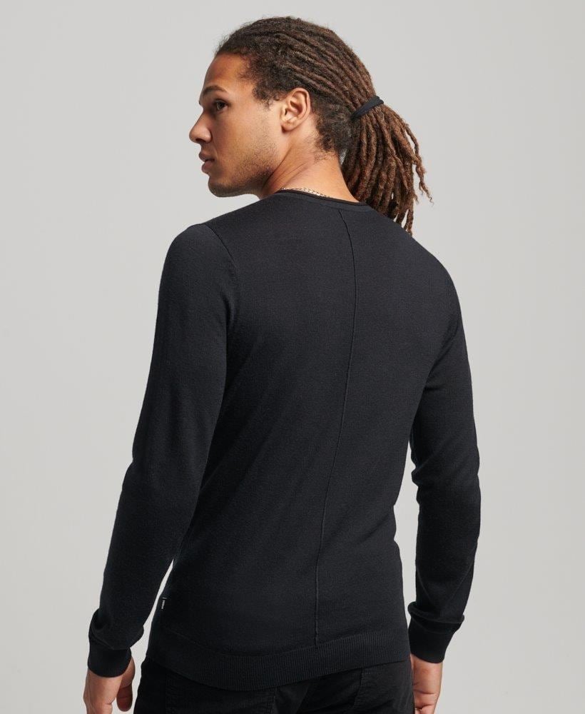 MERINO CREW NECK HENLEY KNITTED TOP