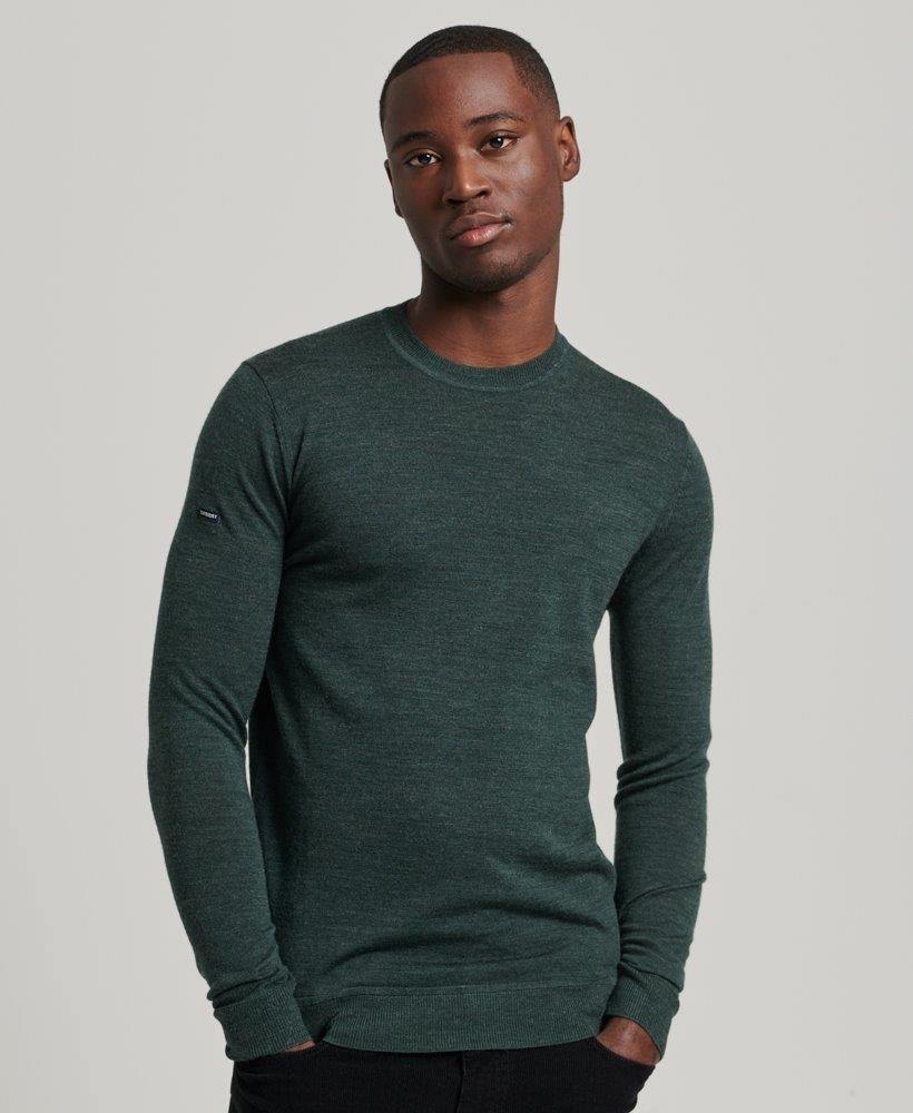 新品　BRIEFING MERINO WOOL CREW NECK KNIT Black Verified Australian Merino Wool Crew Neck Knit - Natural