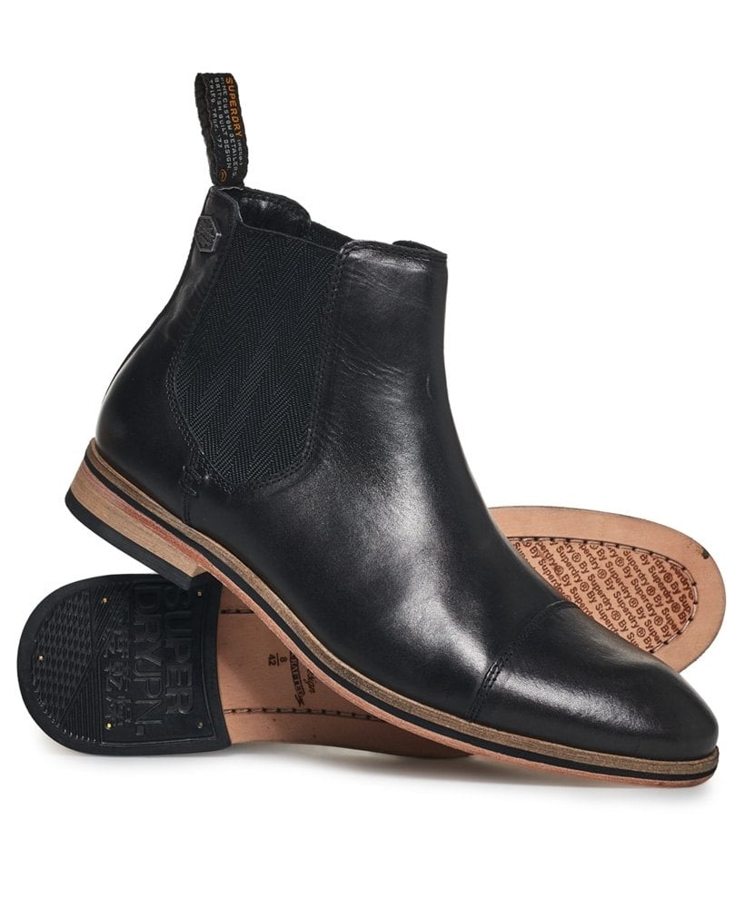 Superdry black chelsea boot top