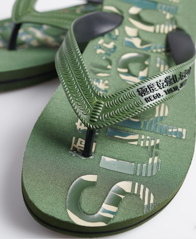 CAMO LOGO FLIP FLOPS