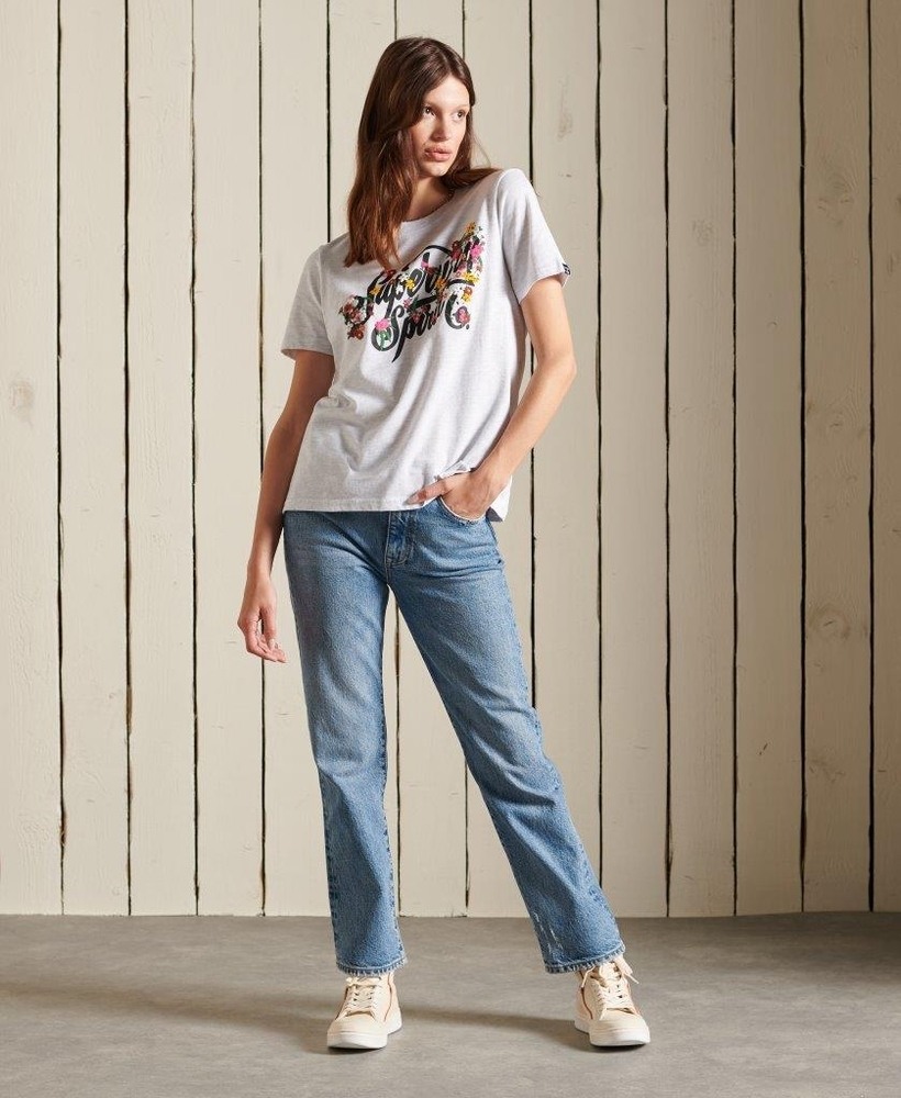 SCRIPT STYLE FLORAL T-SHIRT