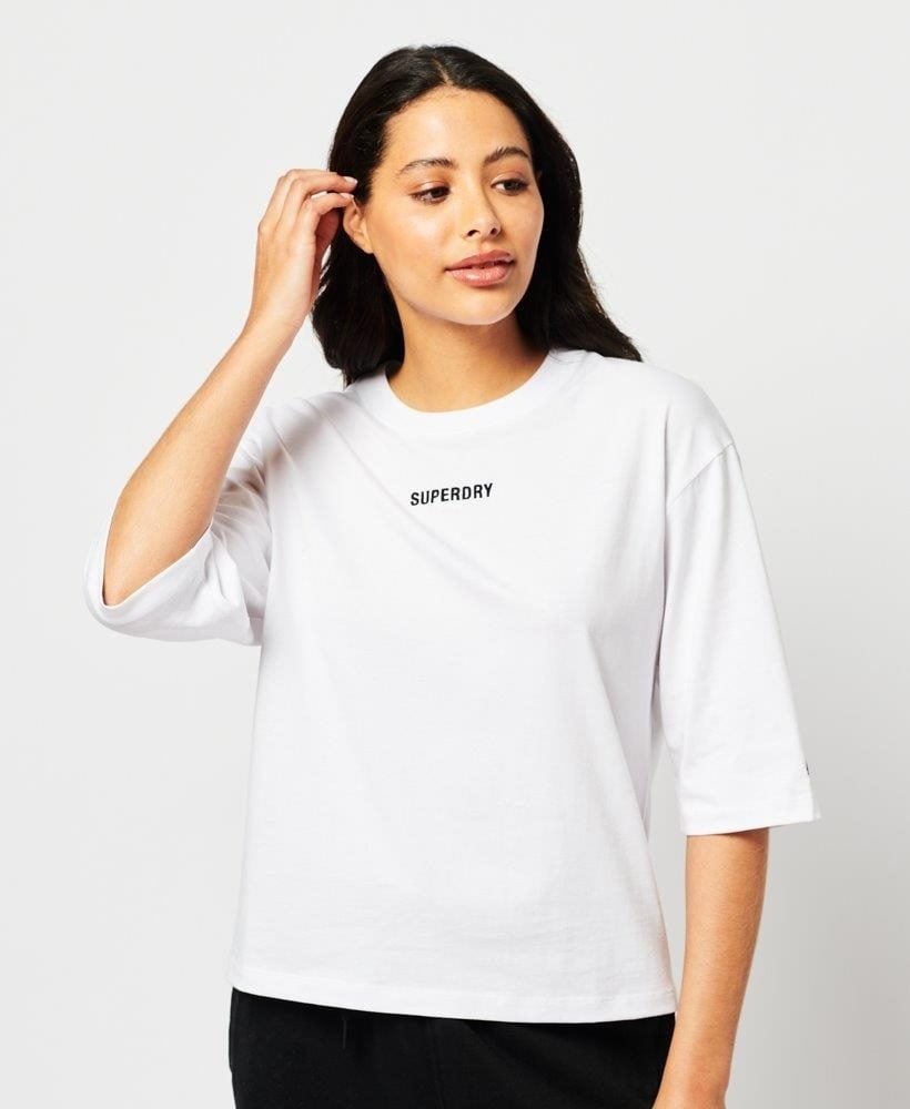 MICRO LOGO EMBROIDERED BOXY T-SHIRT