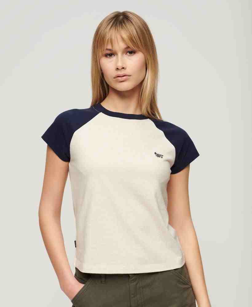 Superdry Essential Logo Raglan Slub Tee C4-Basic Non-Printed T Shirt (W