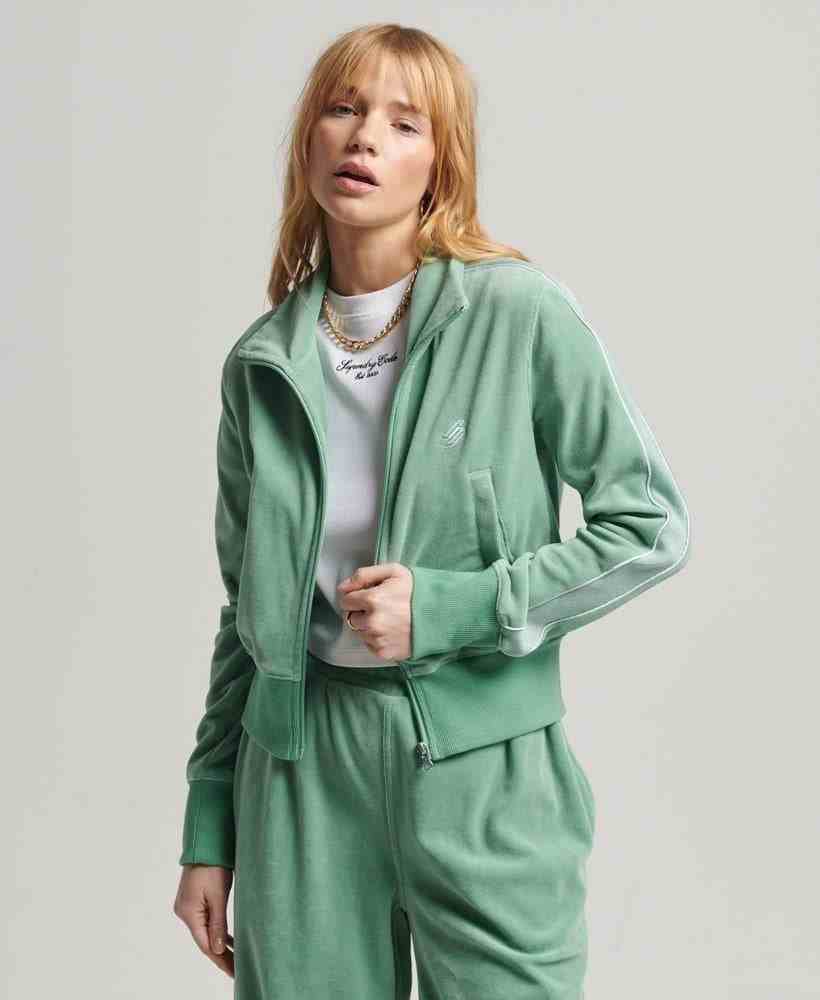 CODE S LOGO VELOUR TRACK TOP