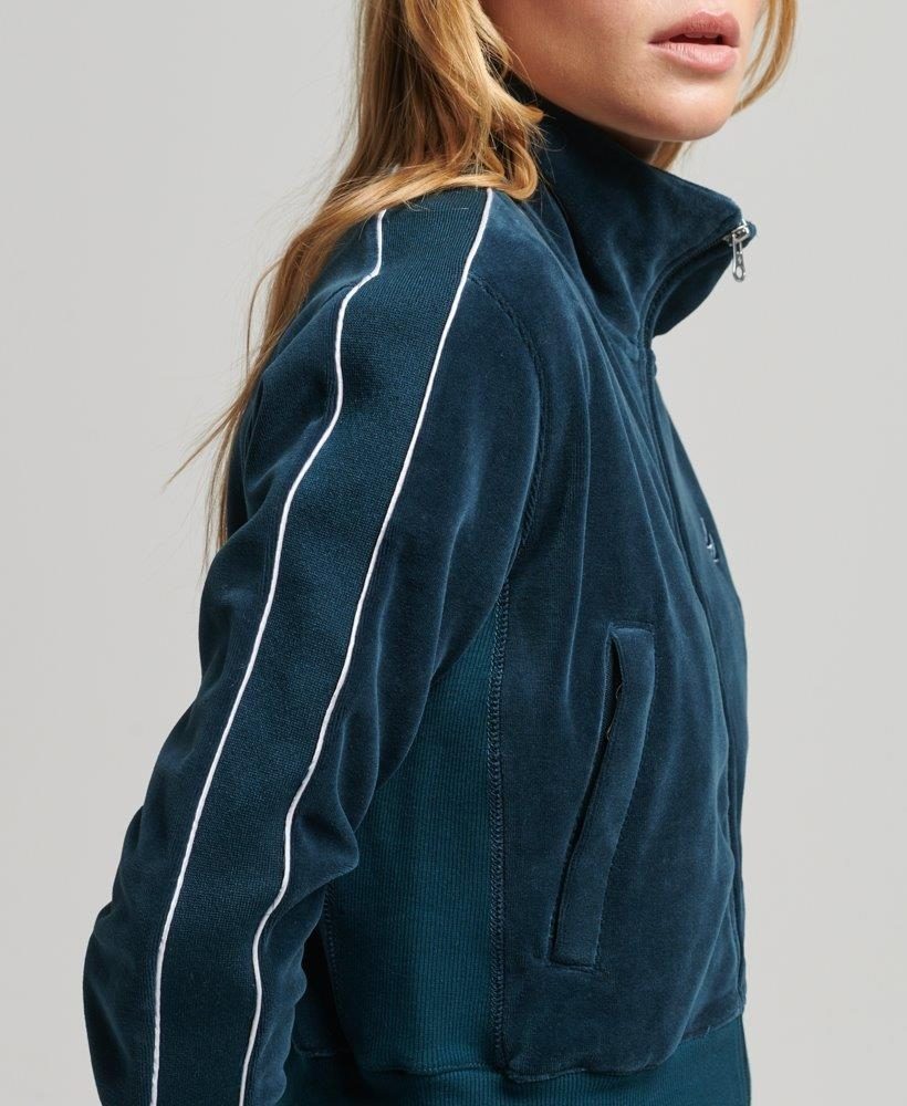 CODE S LOGO VELOUR TRACK TOP