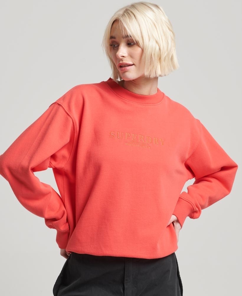 EMBROIDERED LOOSE CREW SWEATSHIRT