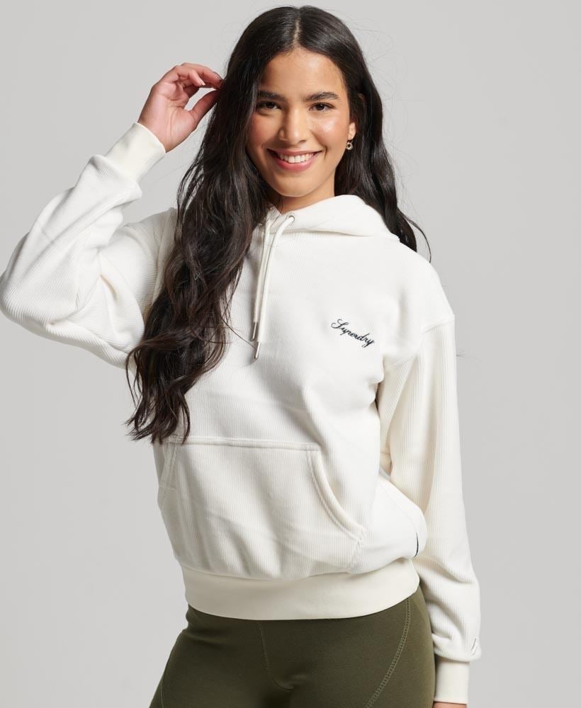 DROP NEEDLE VELOUR BOXY HOODIE