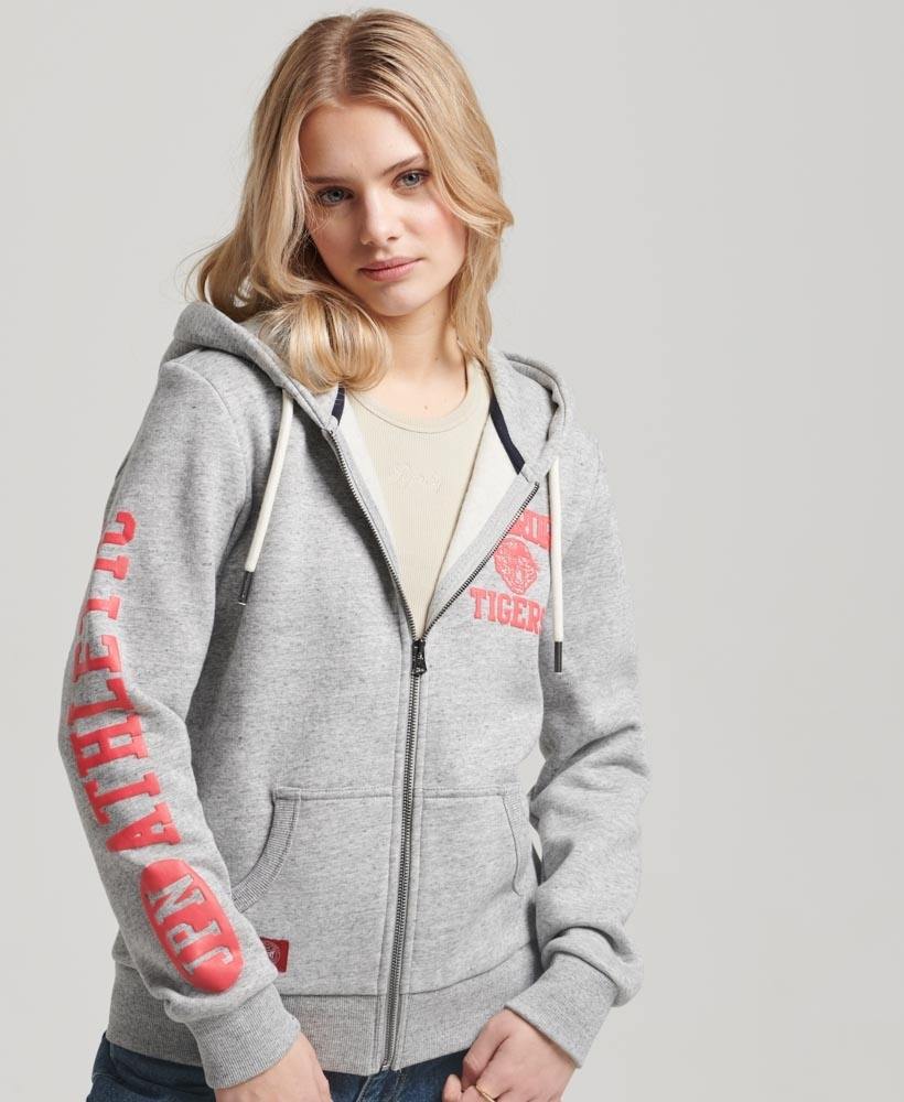 ATHLETIC COLLEGE ZIP UP HOODIE