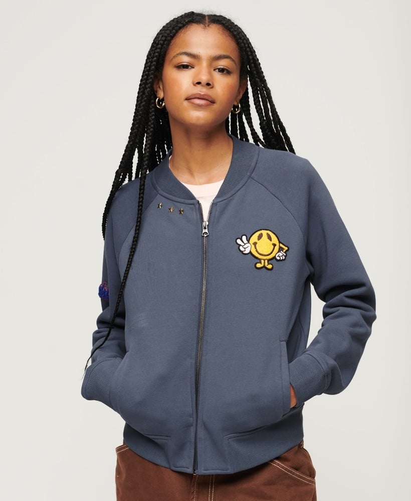 Superdry blue bomber jacket new arrivals