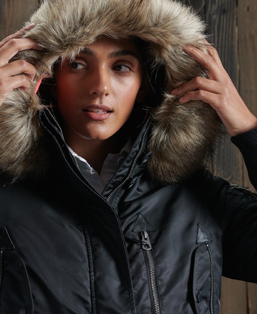 HOODED FLIGHT BOMBER JACKET