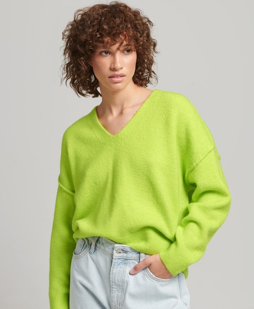OVERSIZED V NECK JUMPER