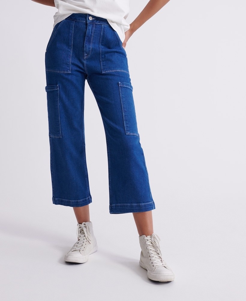 WIDE LEG UTILITY JEANS