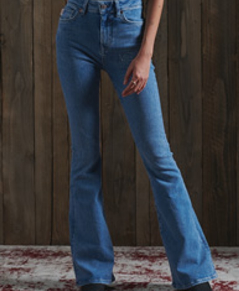 HIGH RISE SKINNY FLARE JEANS