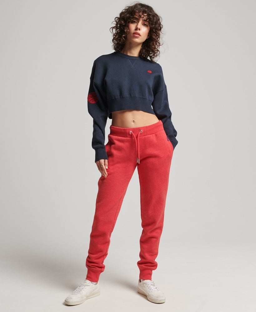 ORGANIC COTTON VINTAGE LOGO EMBROIDERED JOGGERS