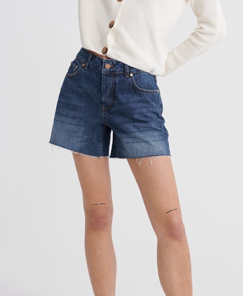 DENIM MID LENGTH SHORT