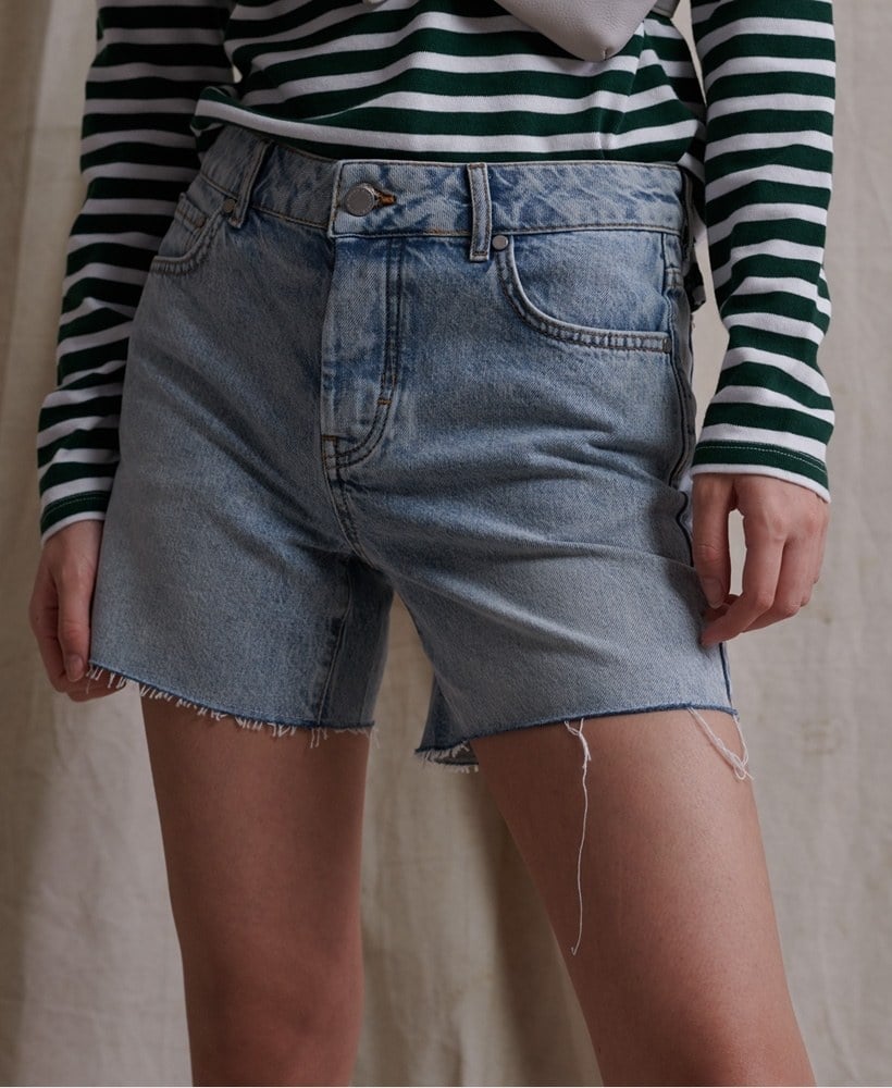 DENIM MID LENGTH SHORT
