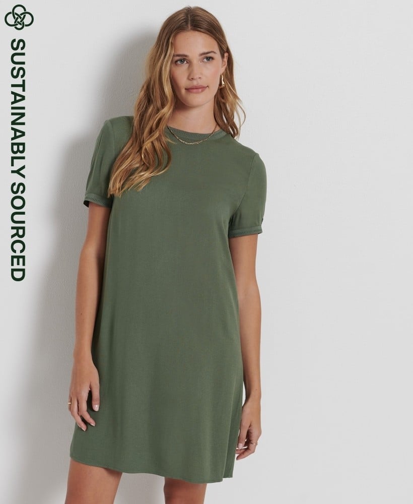 WOVEN T-SHIRT DRESS