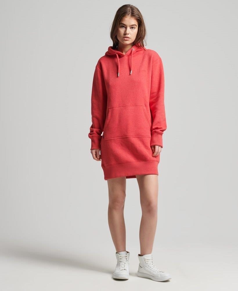 ORGANIC COTTON VINTAGE LOGO HOODIE DRESS