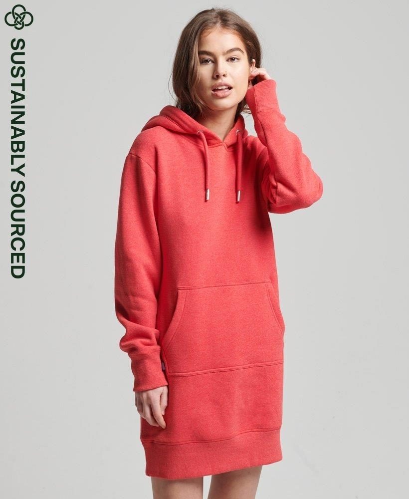 ORGANIC COTTON VINTAGE LOGO HOODIE DRESS