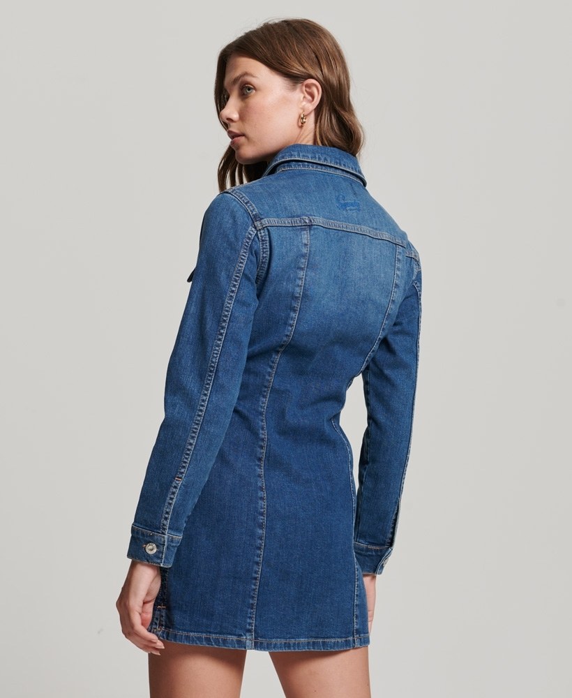 FITTED DENIM DRESS