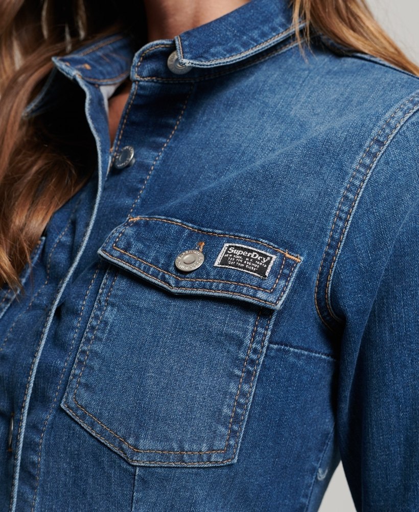 FITTED DENIM DRESS