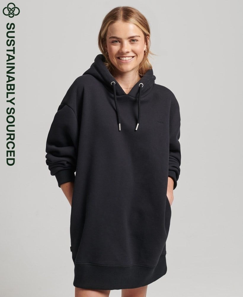 ORGANIC COTTON EMBROIDERED LOGO SWEAT DRESS