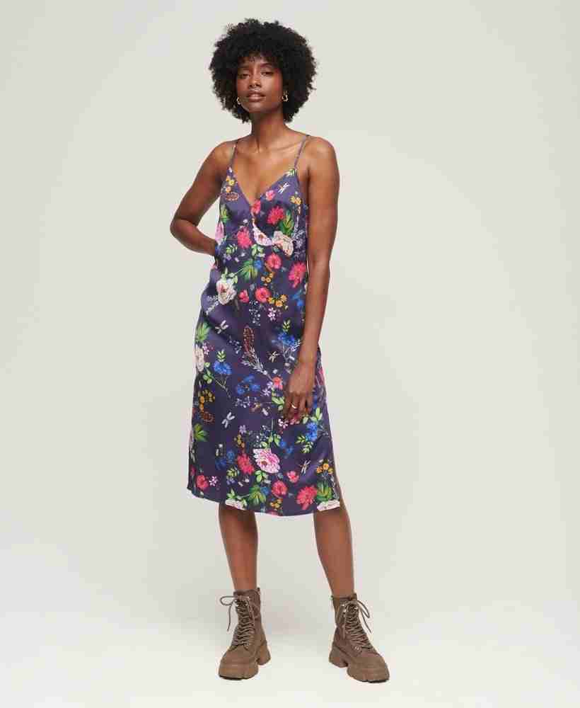 SATIN CAMI MIDI DRESS