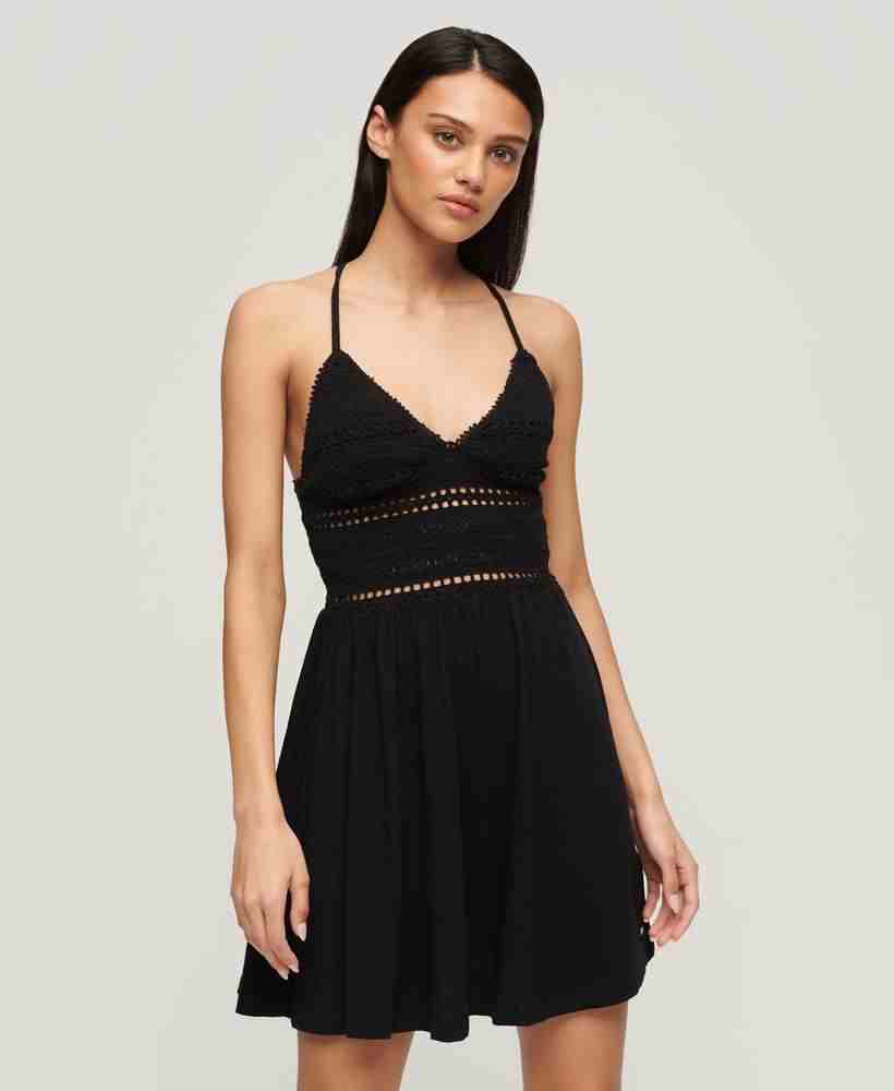 JERSEY LACE MINI DRESS