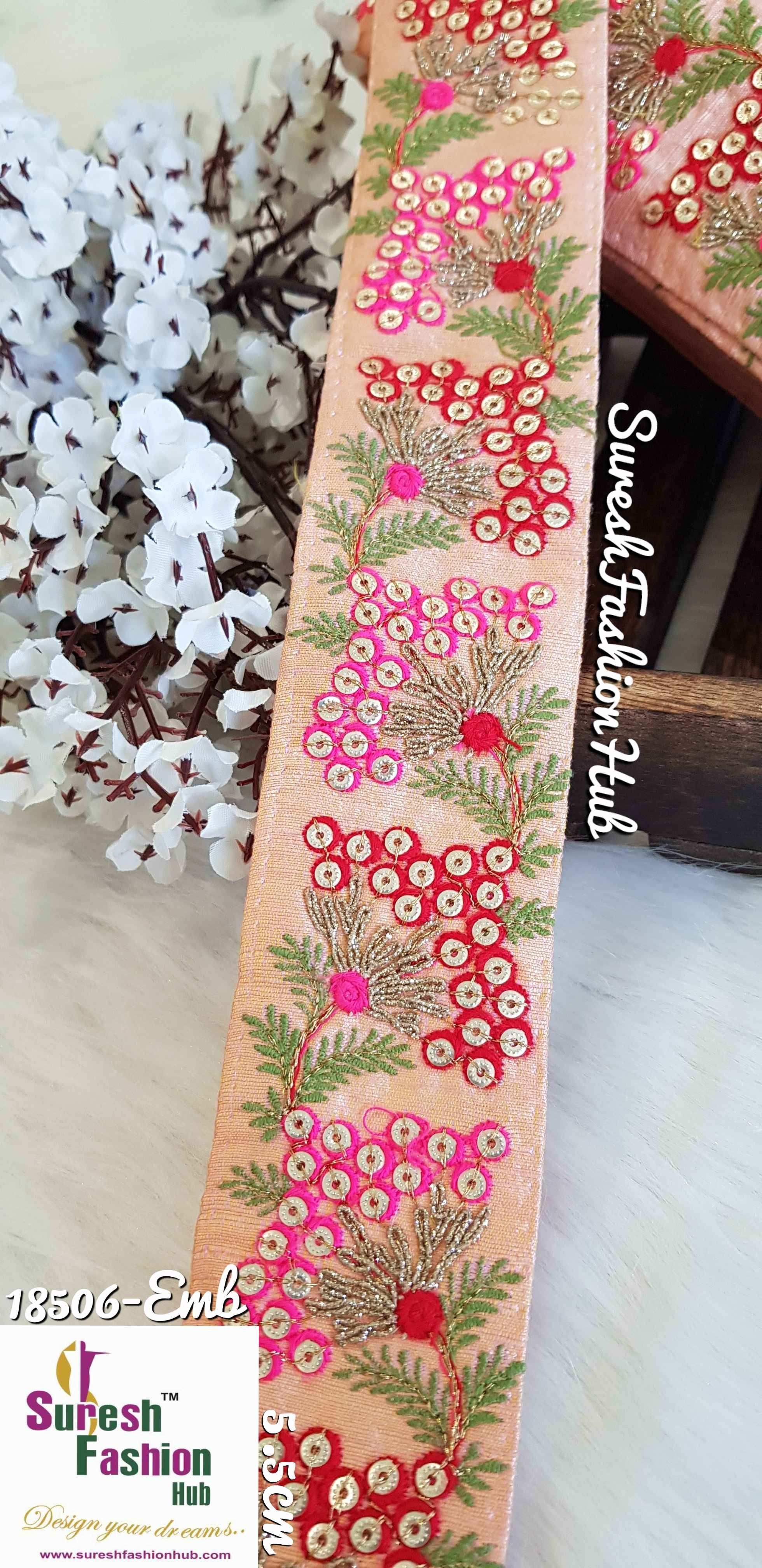 Papa Don't Peach Embroidered Trim