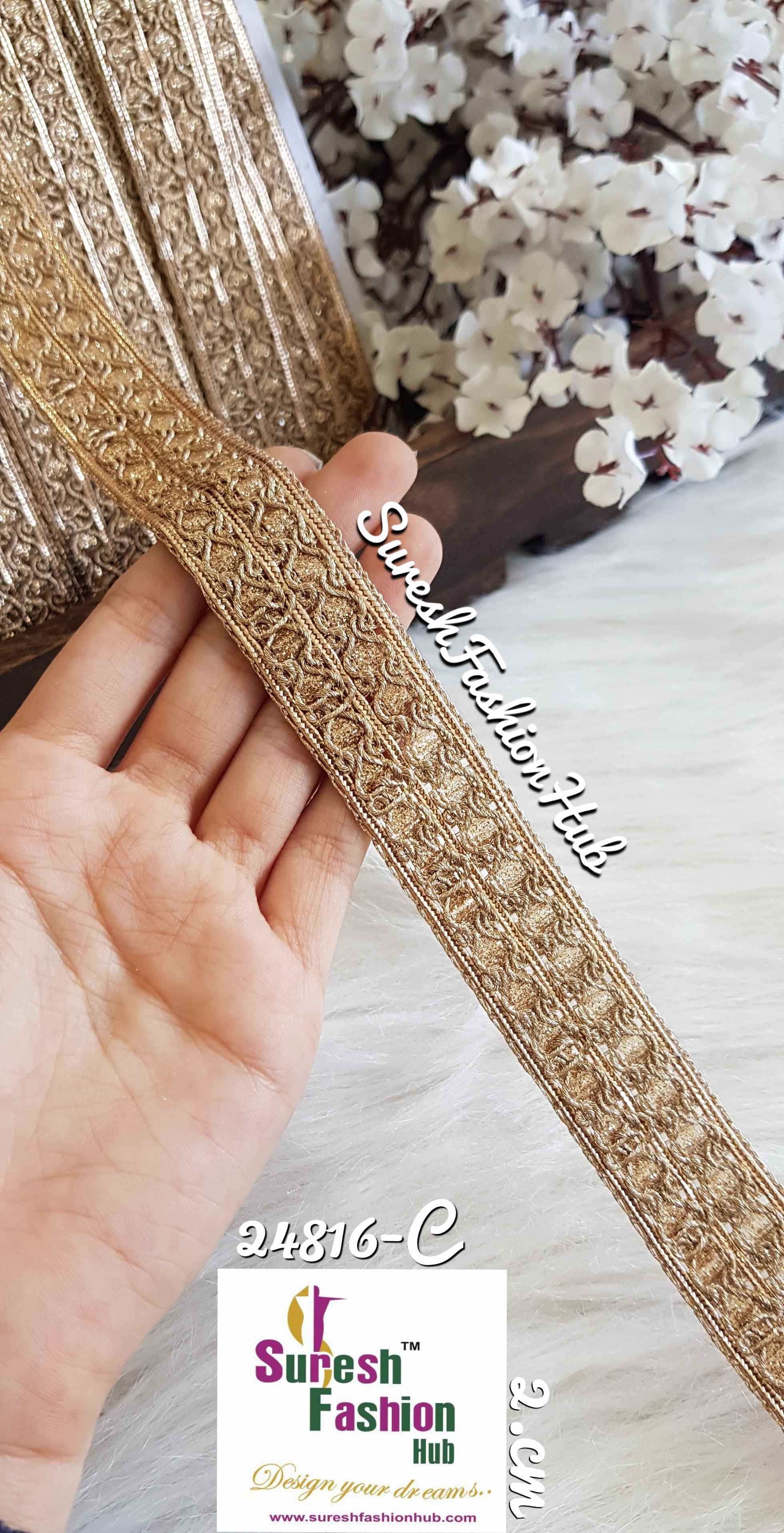 Fine Pattern With a Wider Scope  Gold Trim