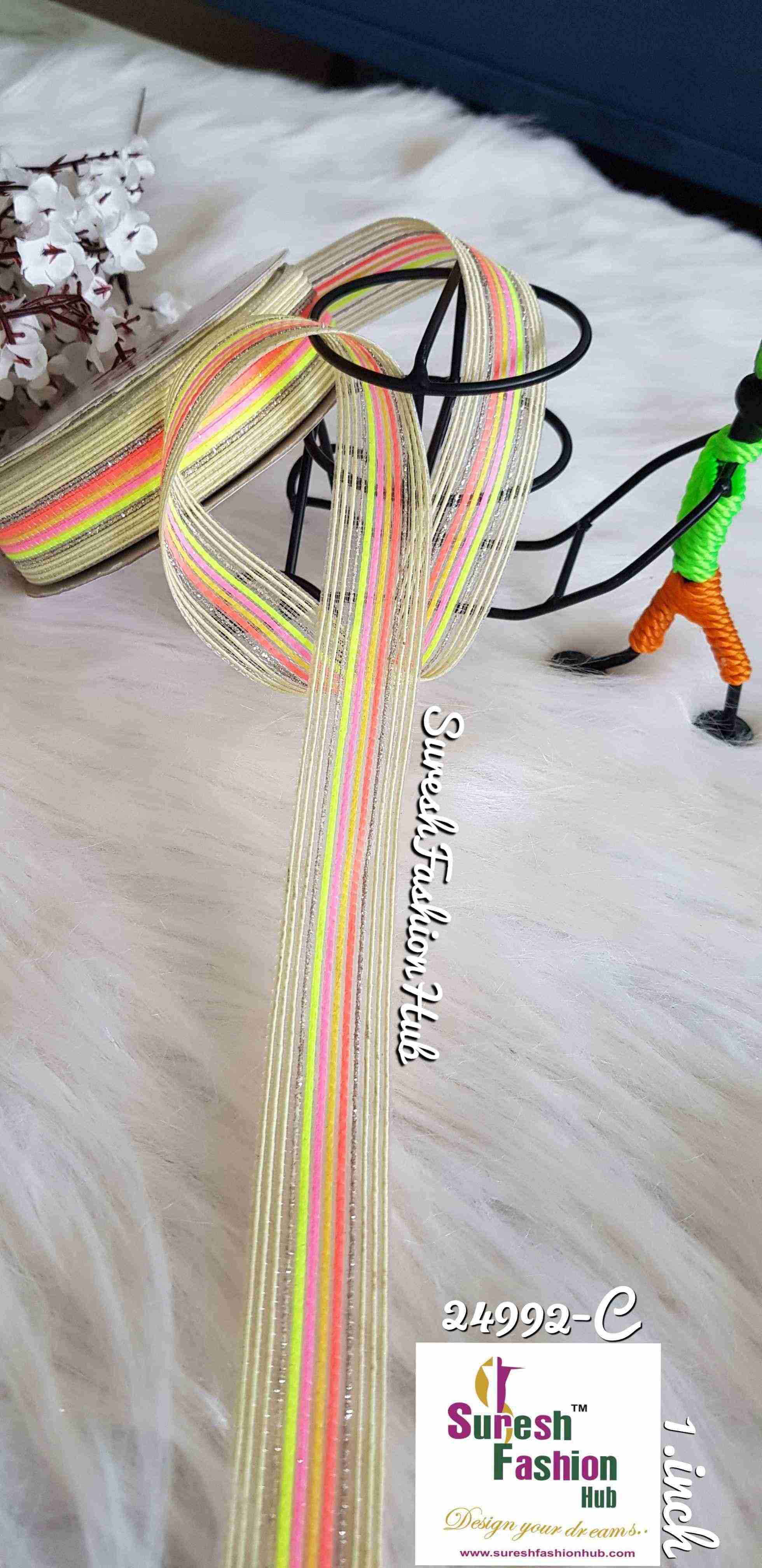 Lemon Yellow & Neon Colors Mix Decorative Trim