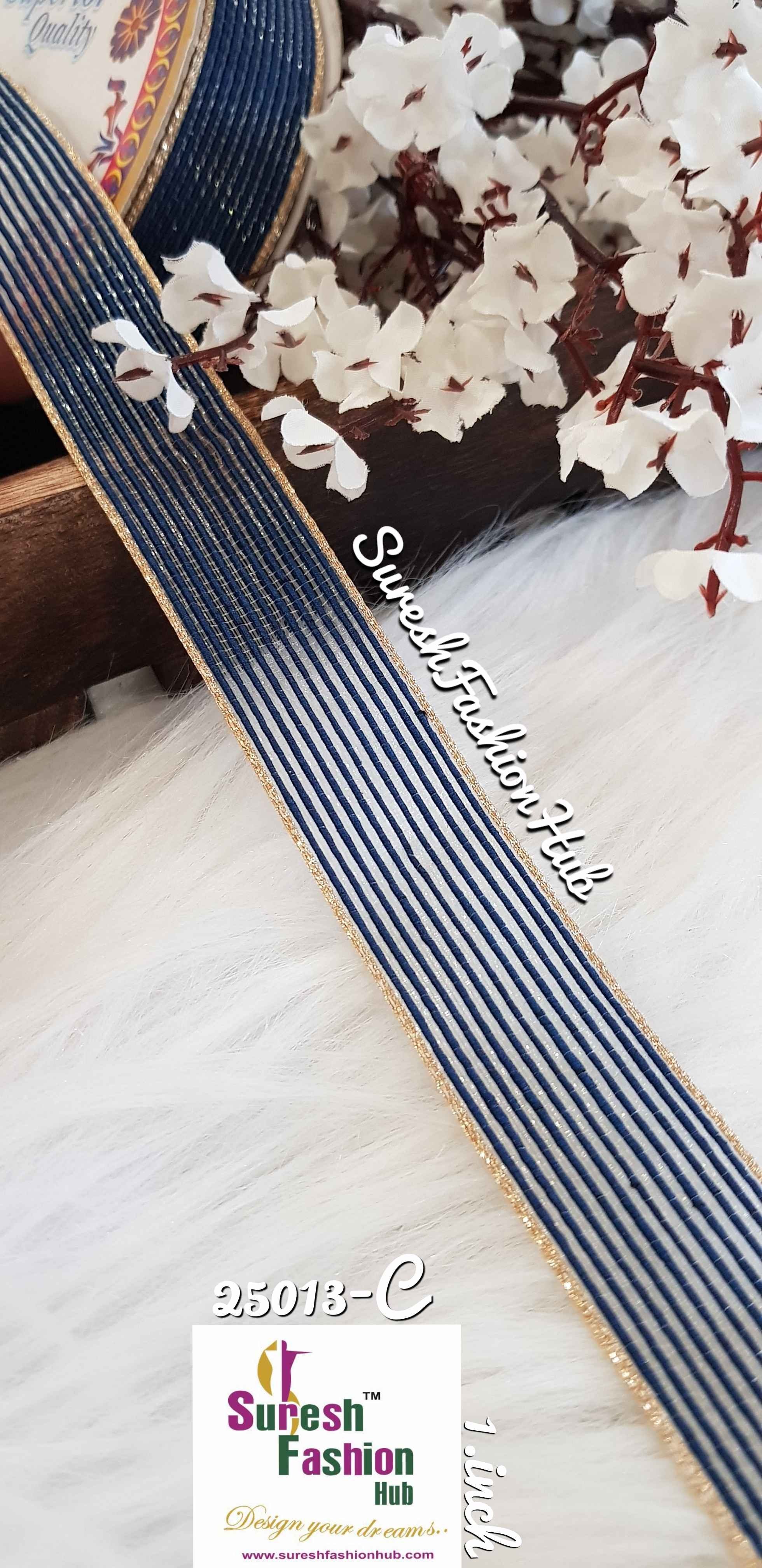 Navy Blue Color Decorative Thick Strap Trim