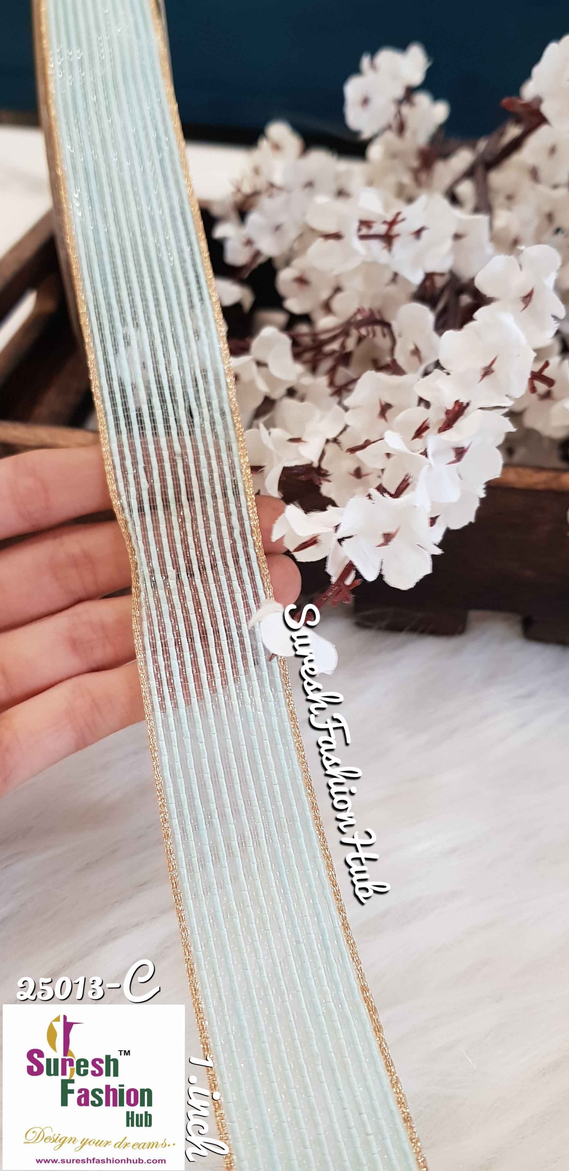 Sea Blue Color Decorative Thick Strap Trim