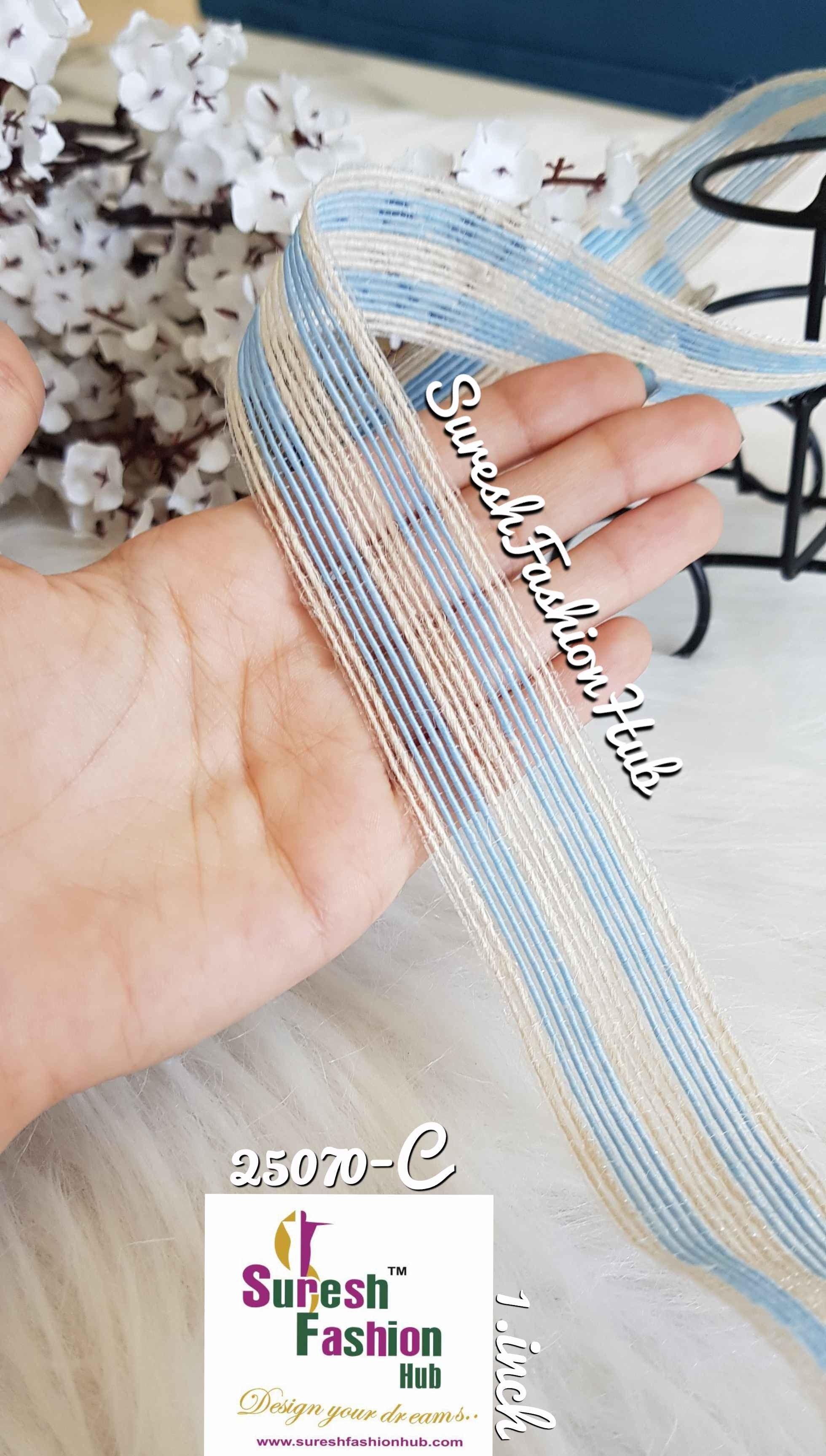 Baby Blue & White Delicate Trim