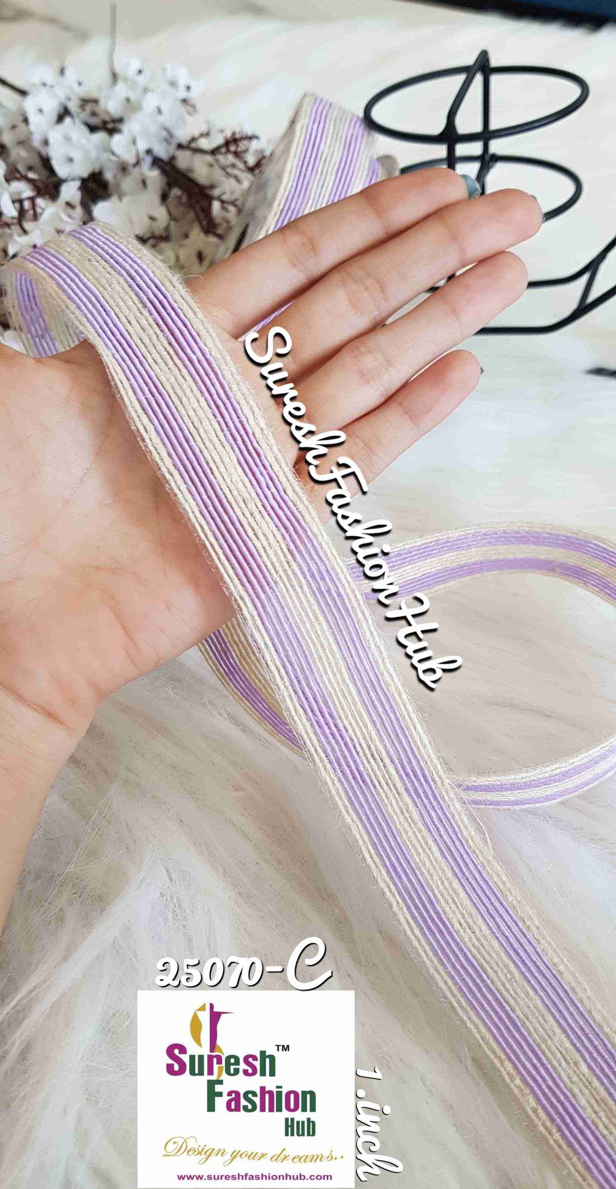 Lilac & White Stripes Delicate Trim