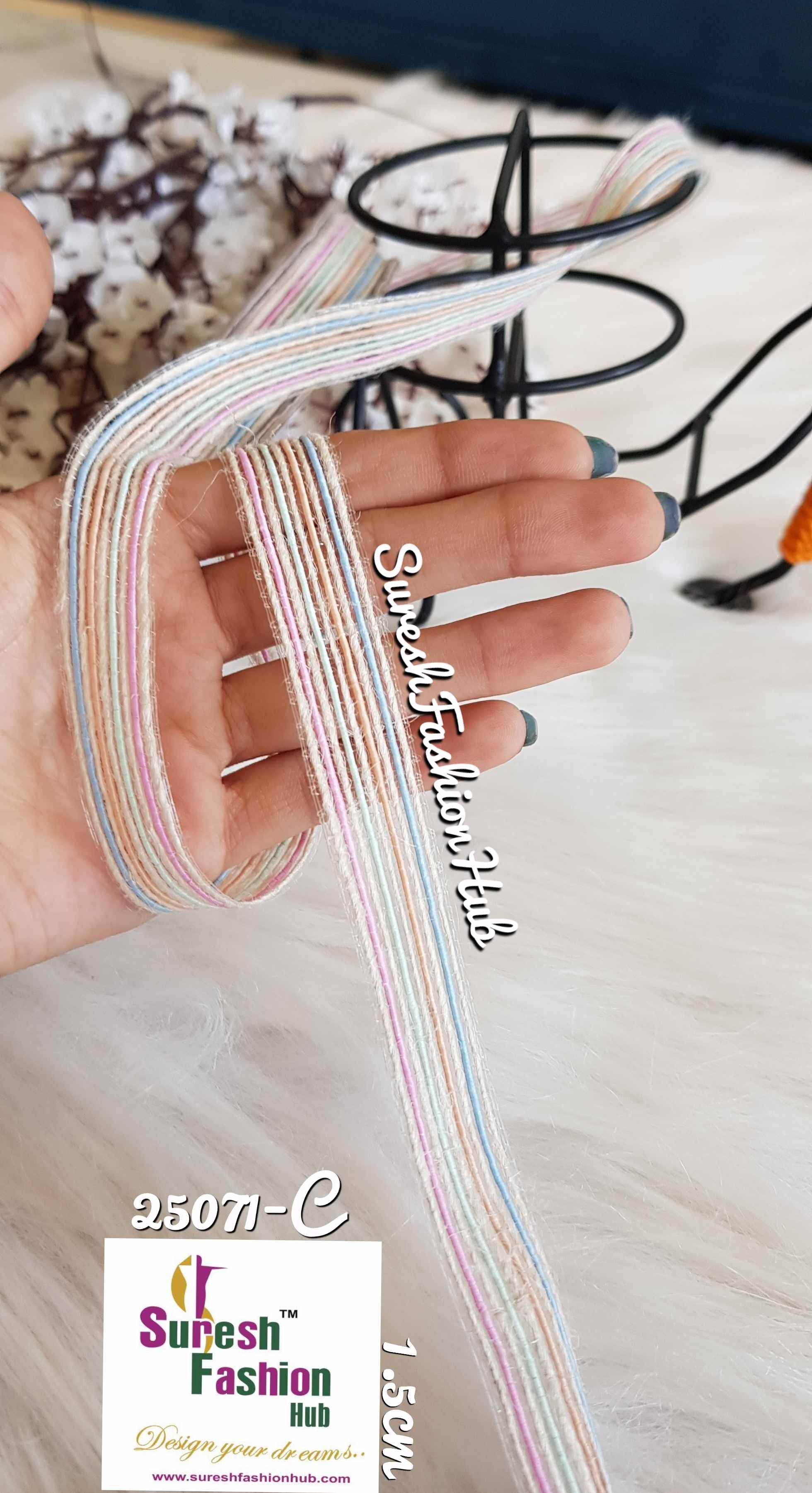 Delicate Rainbow Color Thin Strap Trim