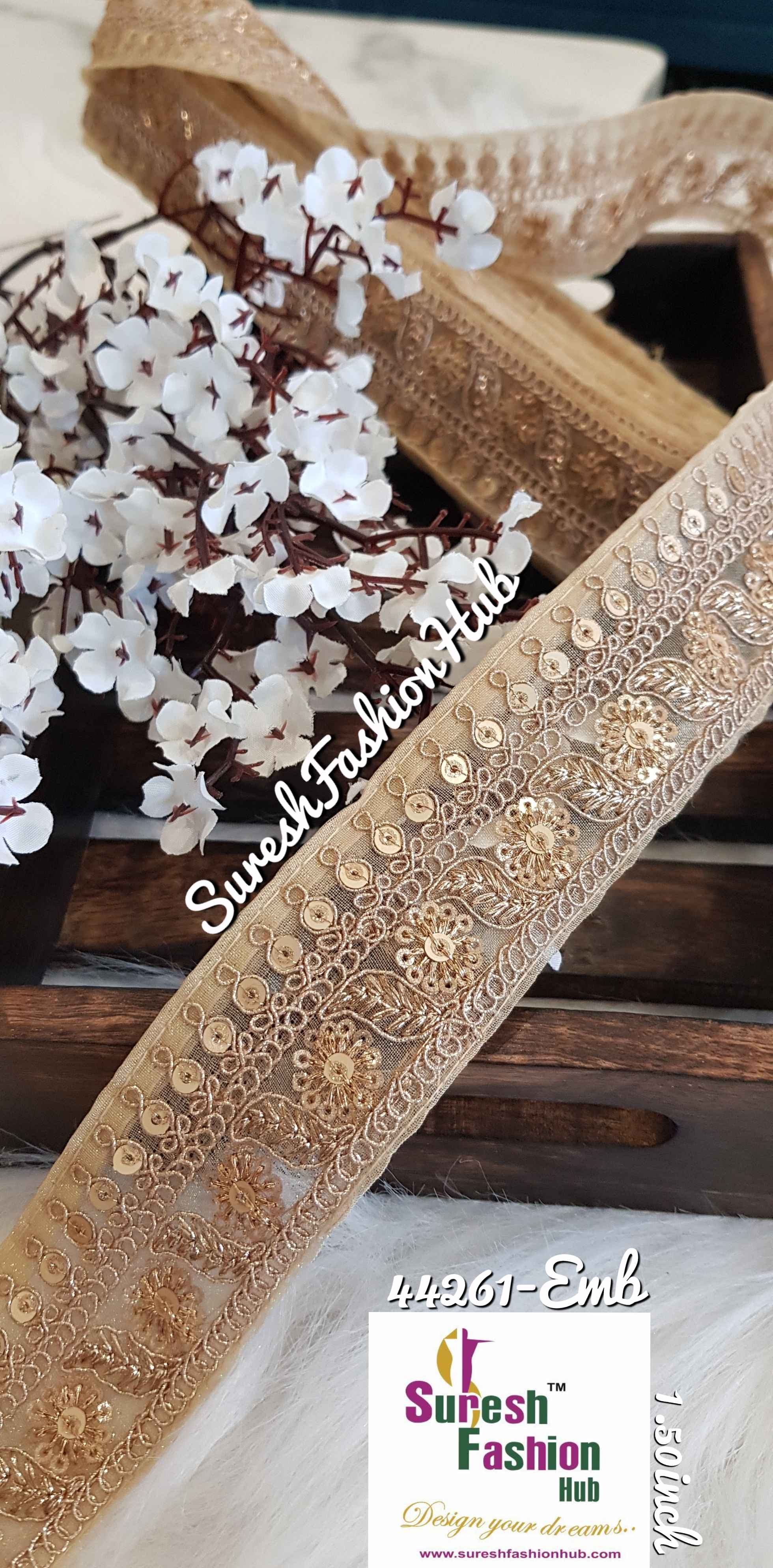 Halcyon bridal embroidered trim