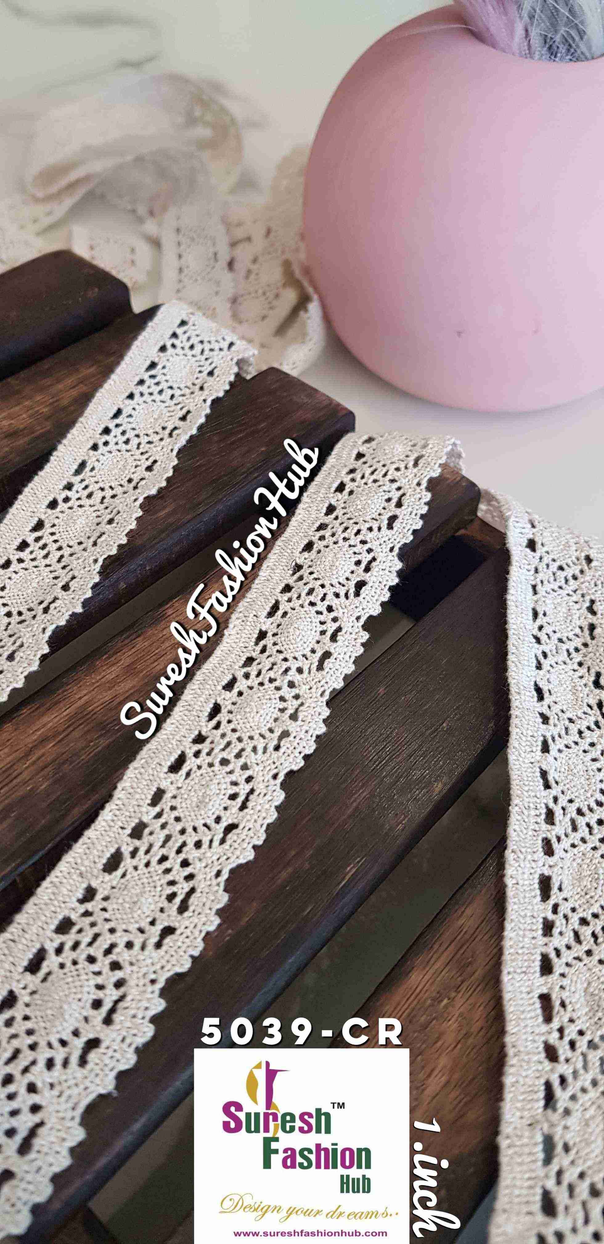 Geometrical Design Cotton Crotchet Trim(Off-White)
