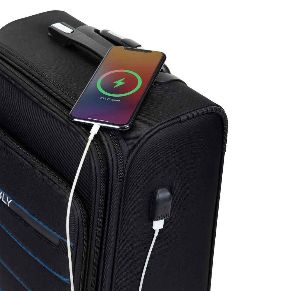 Black Small Cabin Luggage/Trolley Bag (Free Packing Kit)