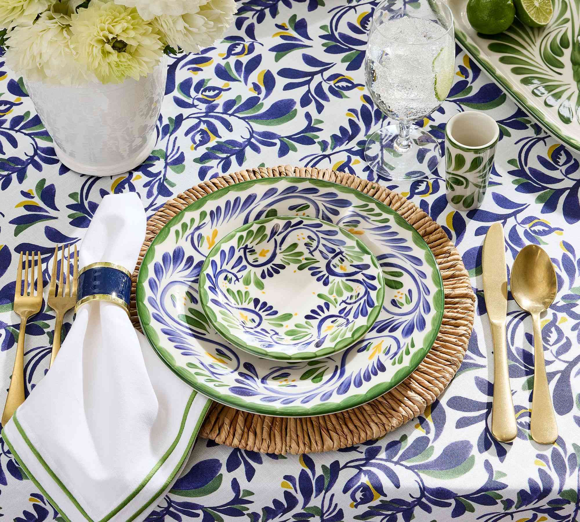 Pottery Barn | Puebla Multi Porcelain Appetizer Plate
