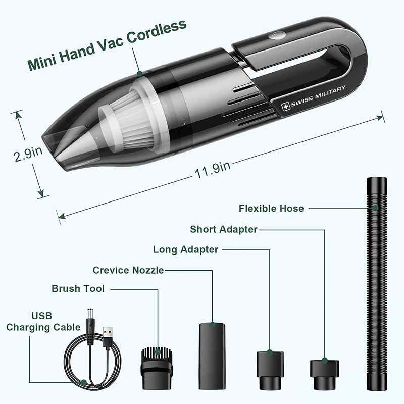 VC03 – Wireless Vacuum Cleaner For Car, Home, Office