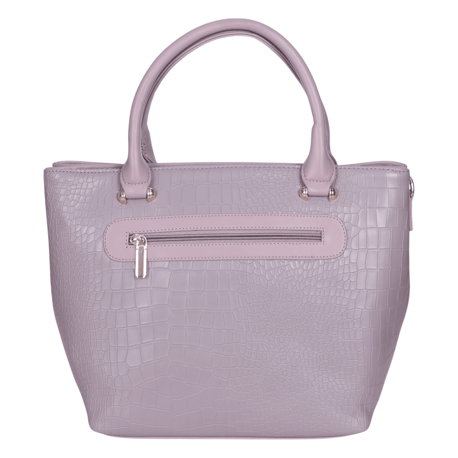 Ninaa Rossie Lavender Croc-Textured Handbag