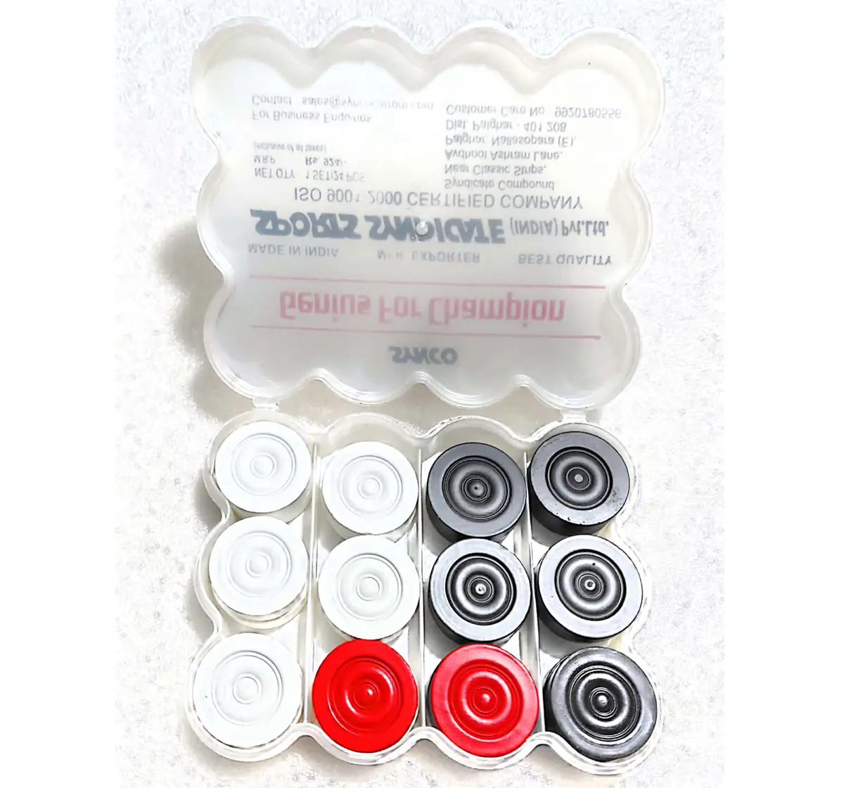 Synco | Synco carrom men genius for champion(colored) to be used with green carrom assorted 3Y+