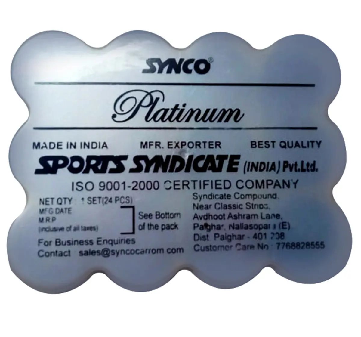 Synco | Synco carrom men Platinum assorted 3Y+